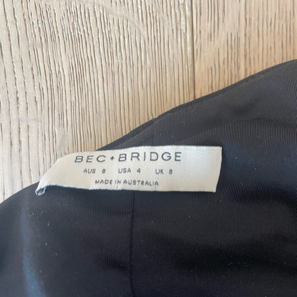 BLACK ASYMMETRICAL BEC + BRIDGE DRESS - LIKE NEW - Picture 3 of 3